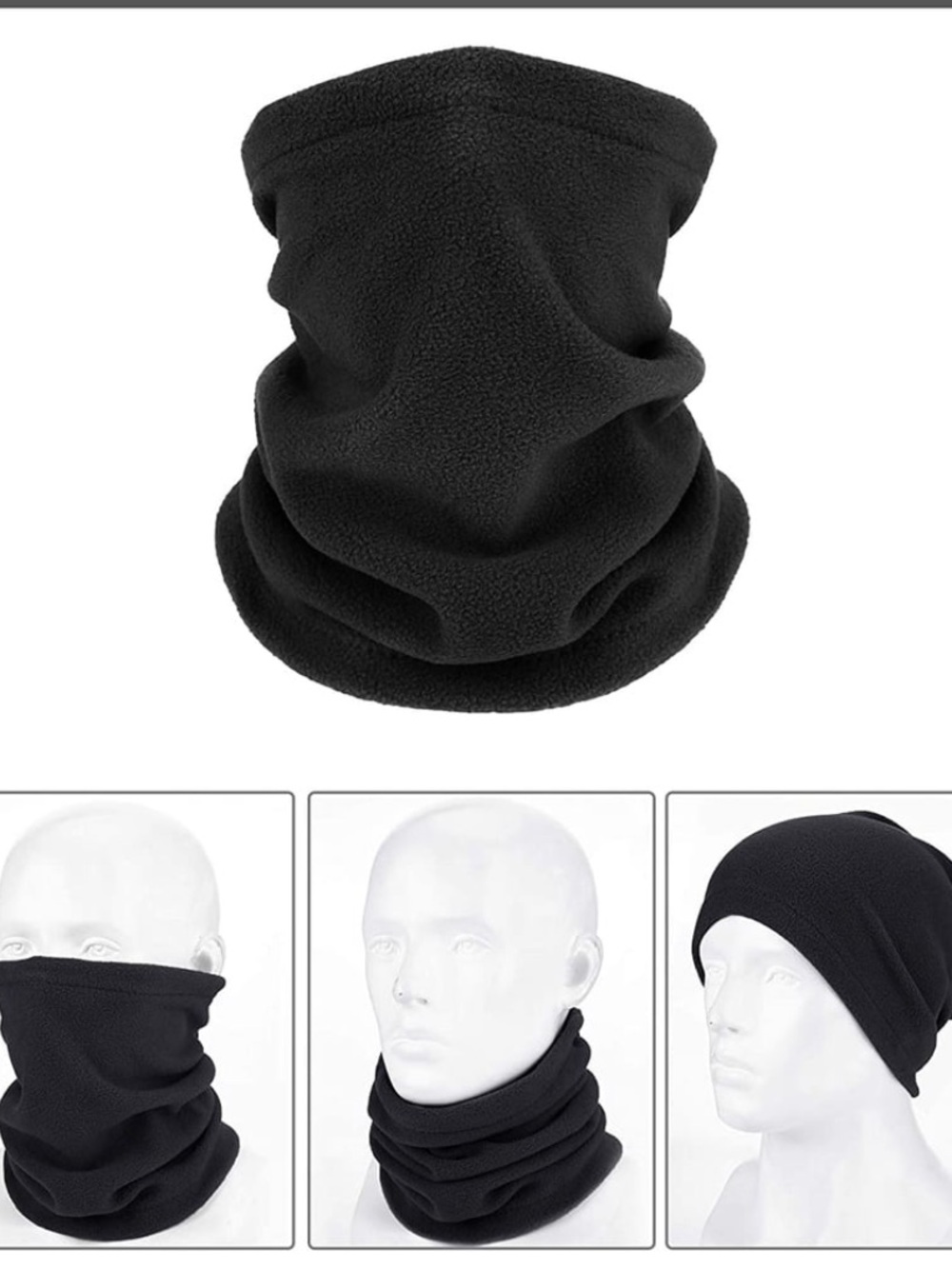 Fleece Neck Gaiter Versatile Cold-Weather Accessory bundle of 2